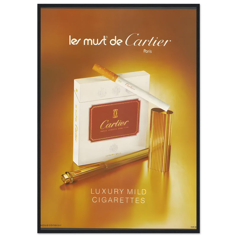 Cartier Luxury Mild Cigarettes Vintage Poster Ad