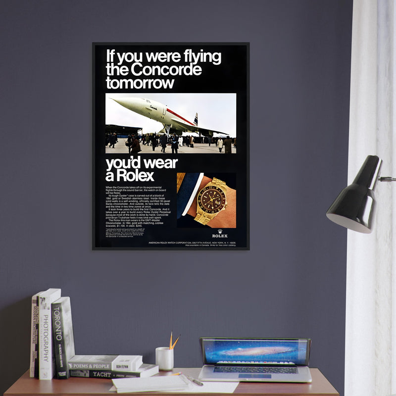 Rolex Oyster Perpetual Concorde Vintage Poster Ad