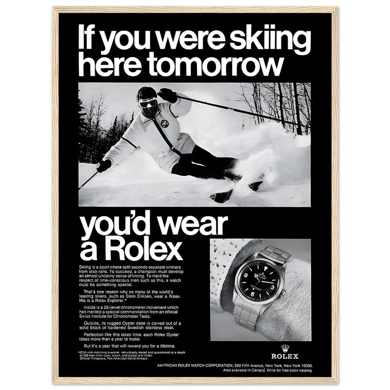 Rolex Ski Vintage Poster Ad