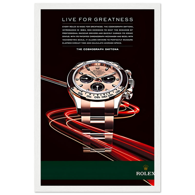 Rolex Live For Greatness Vintage Poster Ad