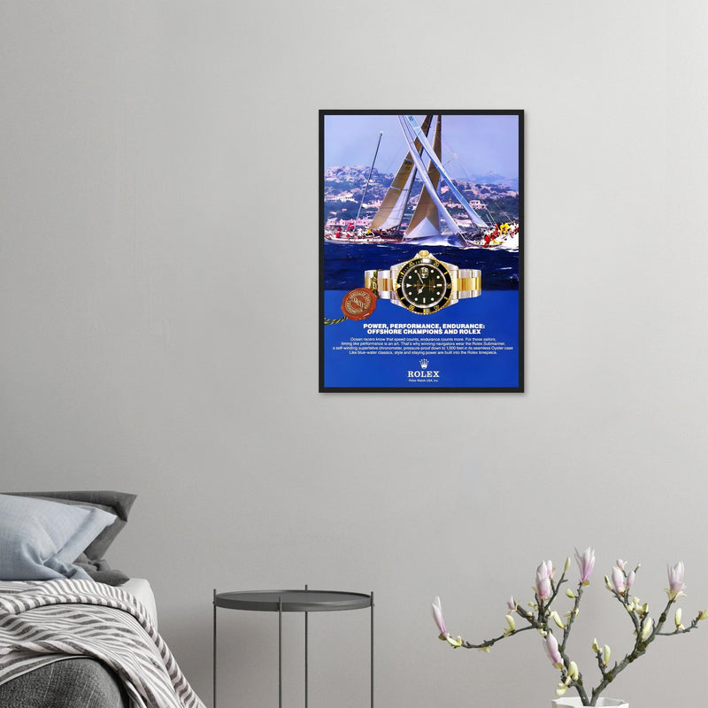 Rolex Submariner Offshore Champions Vintage Poster Ad