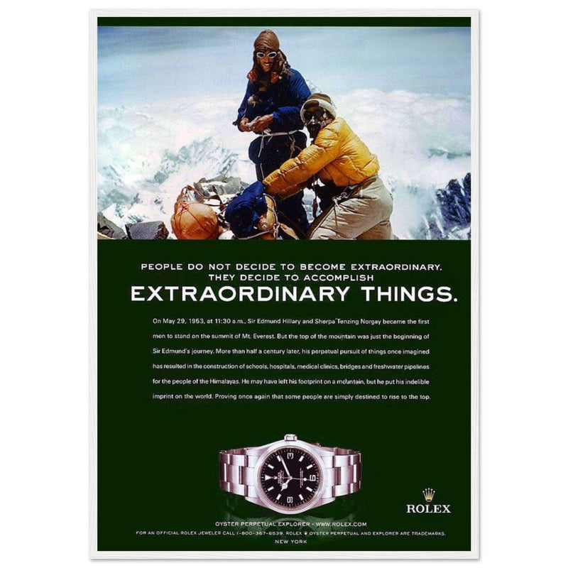 Rolex Oyster Perpetual Explorer Vintage Poster Ad