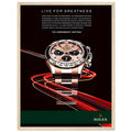 Rolex Live For Greatness Vintage Poster Ad