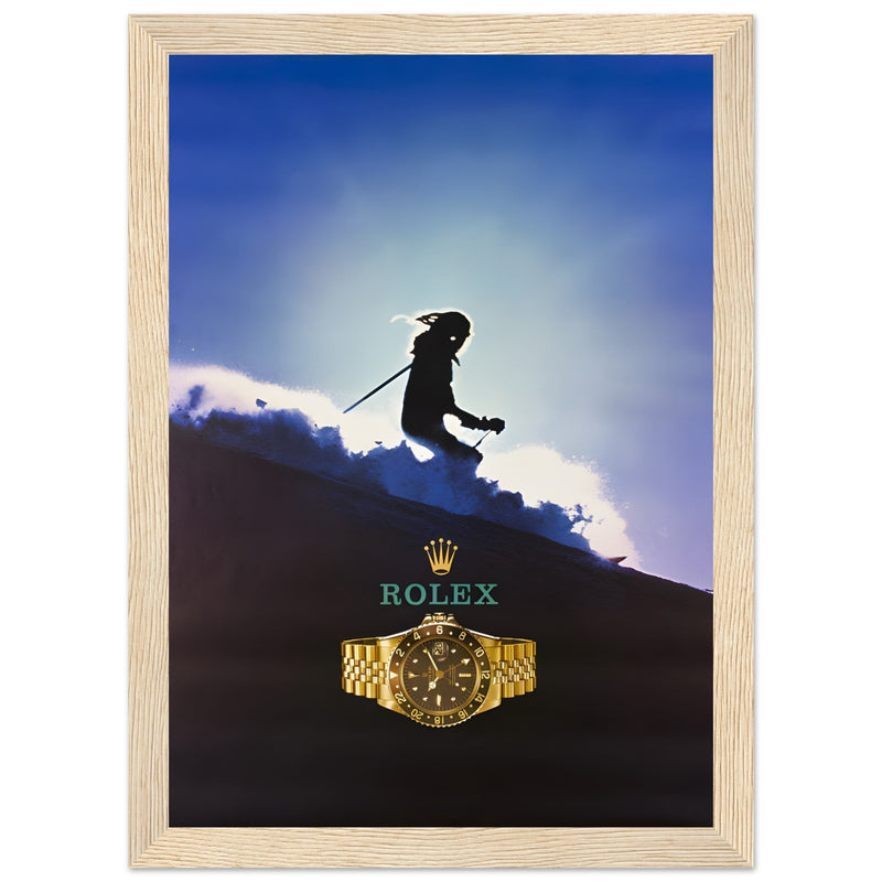 Rolex Skiing Vintage Poster Ad