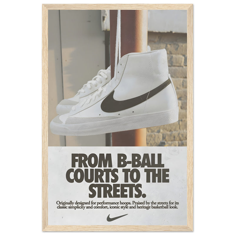 Nike Court to the streets Vintage Poster Ad