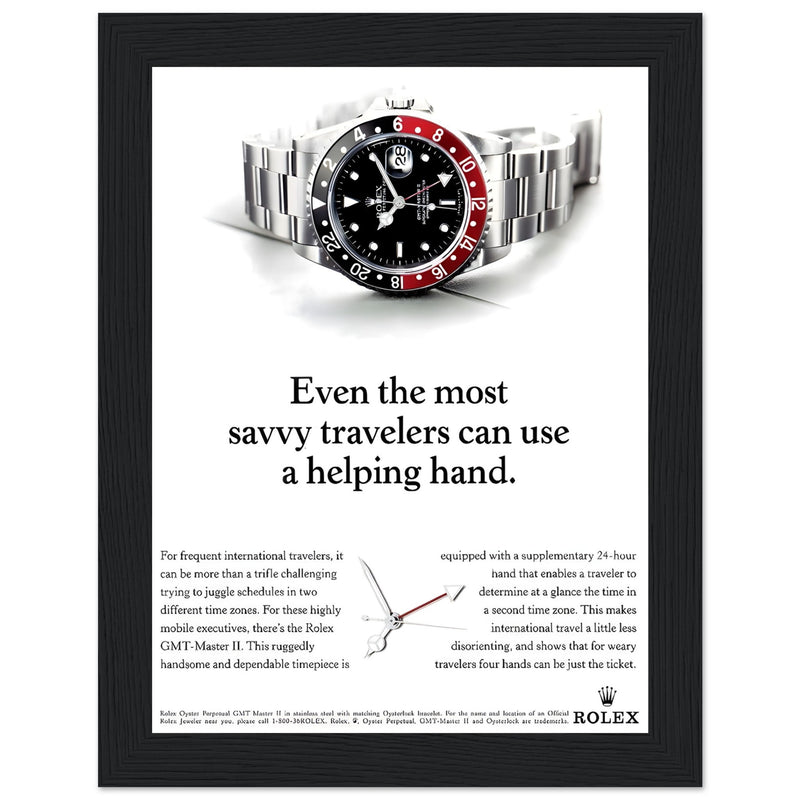 Rolex GMT Master Travel Vintage Poster Ad
