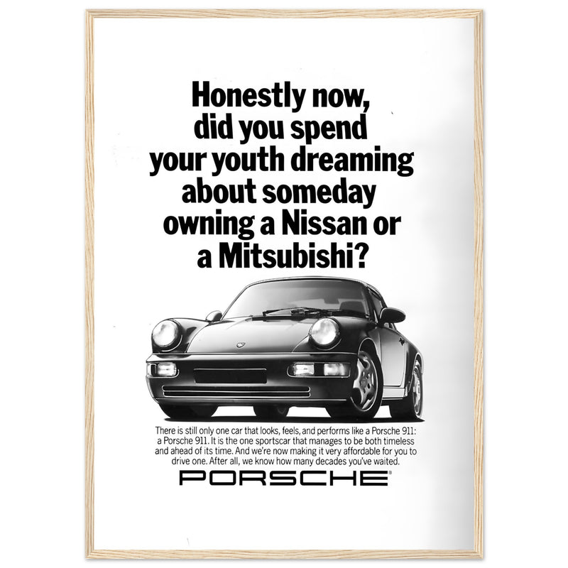 Porsche 911 Vintage Ad Poster