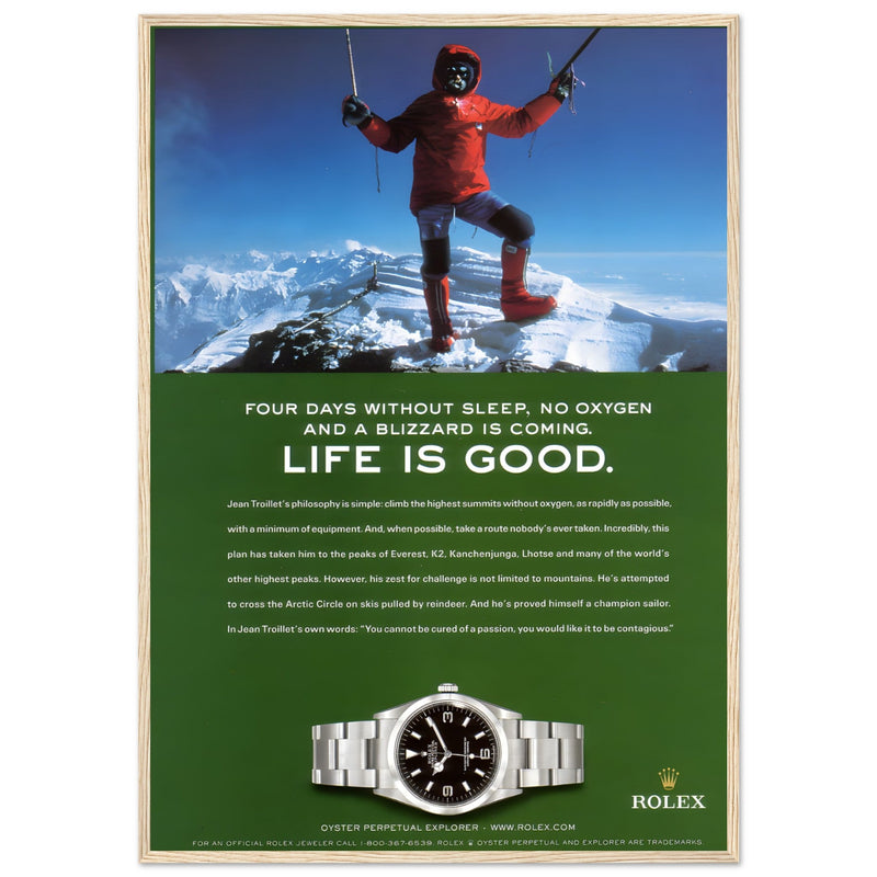 Rolex Life is Good Vintage Poster Ad