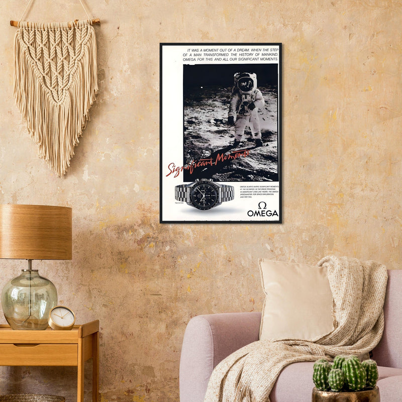 Omega Moon Vintage Poster Ad