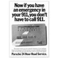 Porche 24 Road Assistance Vintage Poster Ad