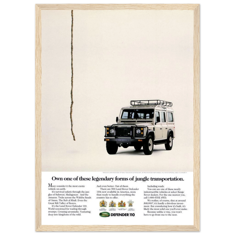 Land Rover Defender Vintage Poster