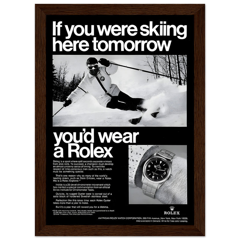 Rolex Ski Vintage Poster Ad