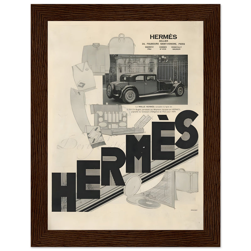 Hermes Fashion Vintage Poster Ad
