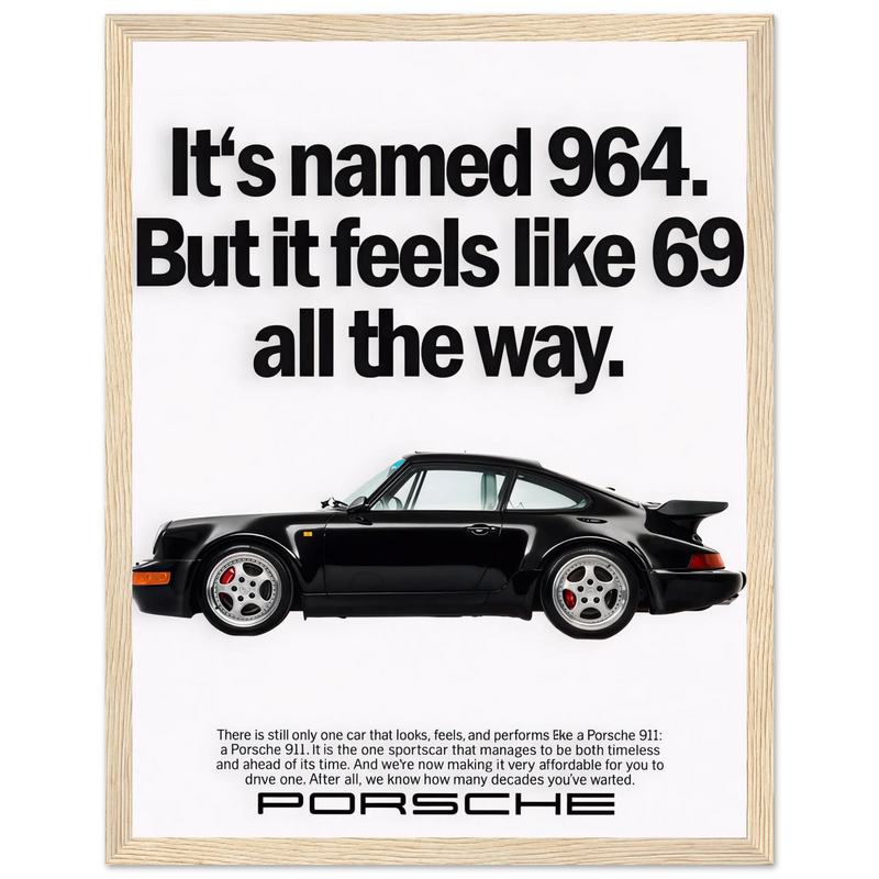 Porsche 964 - 69 Vintage Ad Poster
