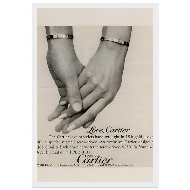 Cartier Love Bangles Vintage Poster