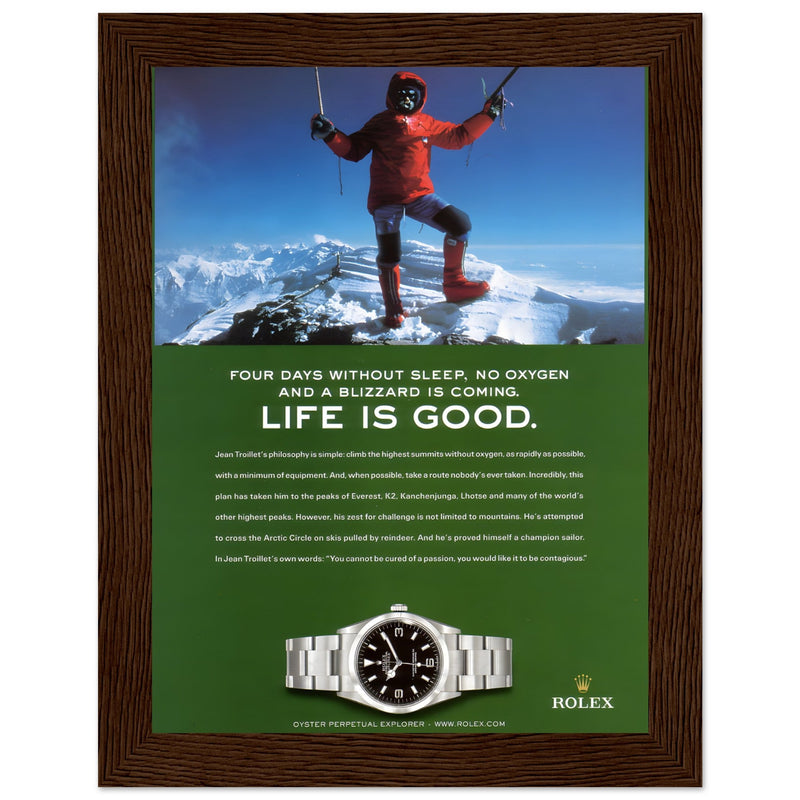 Rolex Life is Good Vintage Poster Ad