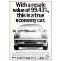 Porsche 99% Resale Price - Vintage Ad Poster