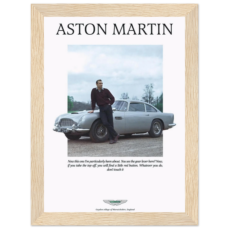 Aston Martin Vintage Poster Ad - 1964 James Bond Goldfinger