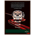 Rolex Live For Greatness Vintage Poster Ad
