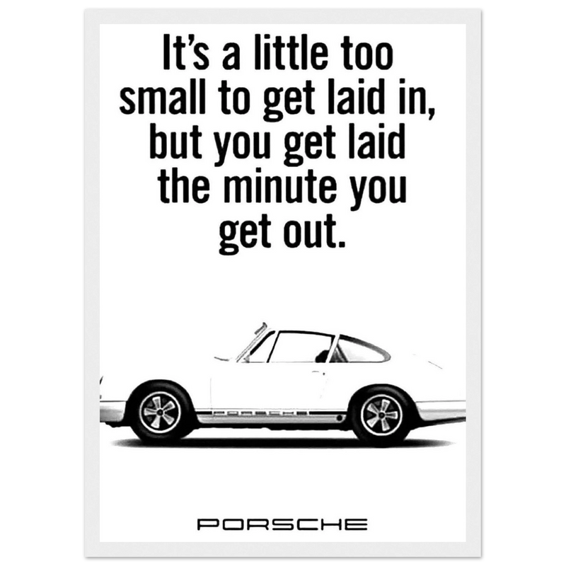 Porsche Vintage Poster  White 911