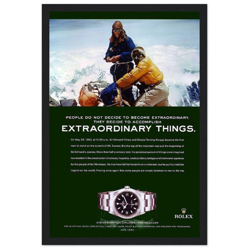 Rolex Oyster Perpetual Explorer Vintage Poster Ad