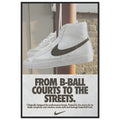 Nike Court to the streets Vintage Poster Ad