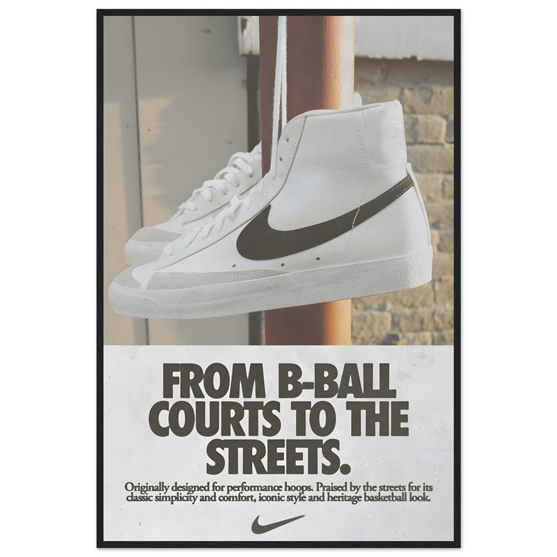 Nike Court to the streets Vintage Poster Ad