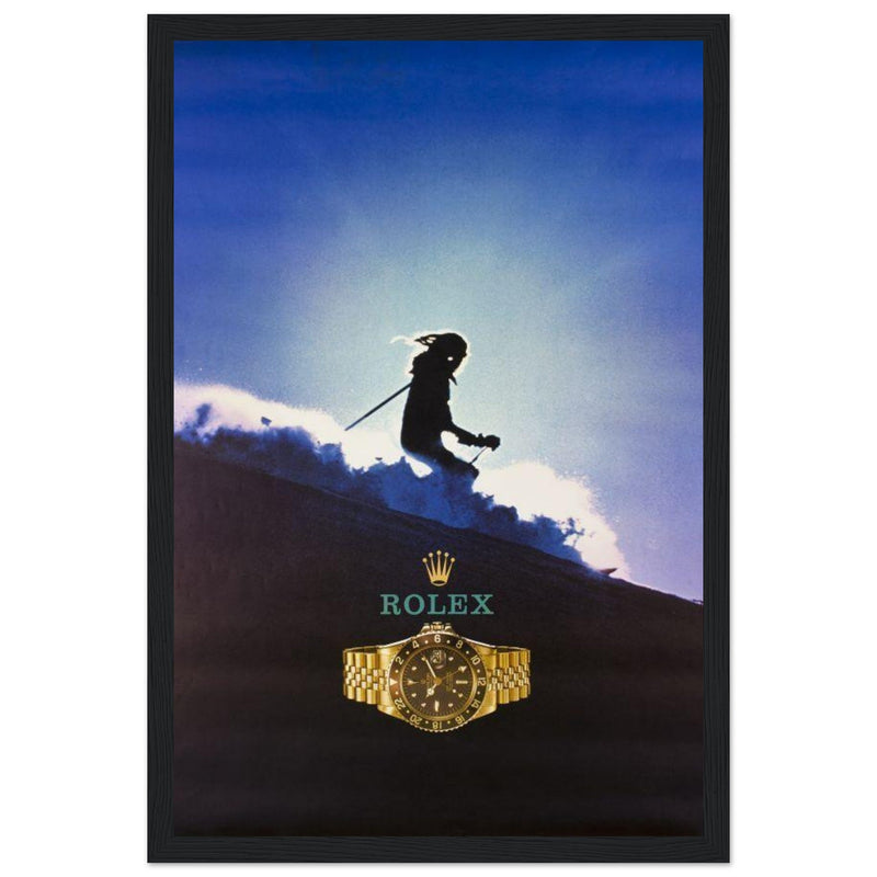 Rolex Skiing Vintage Poster Ad