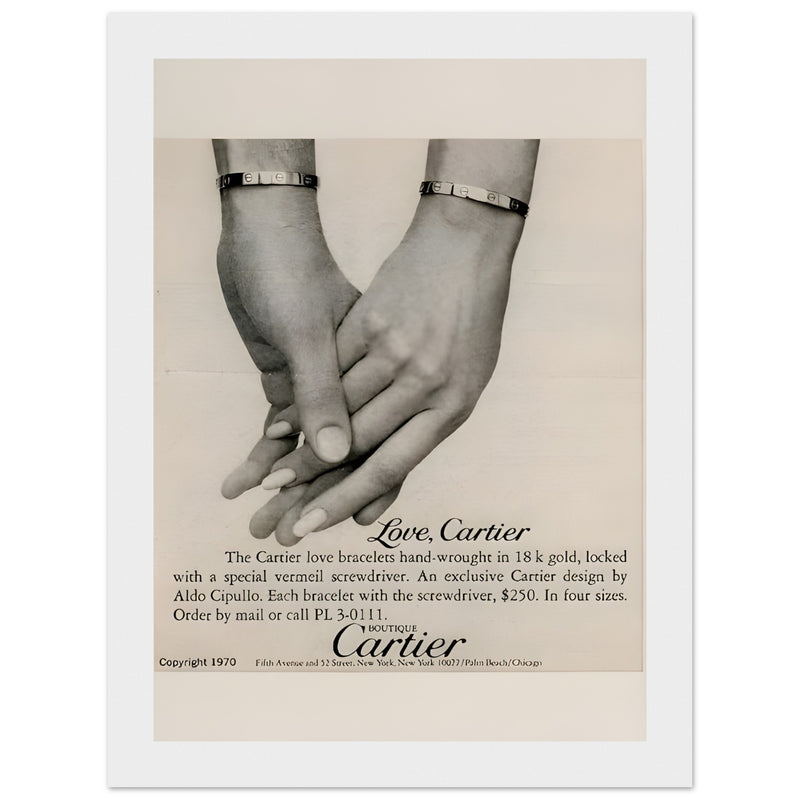 Cartier Love Bangles Vintage Poster