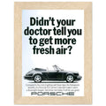 Porsche 911 Fresh Air Vintage Poster Ad