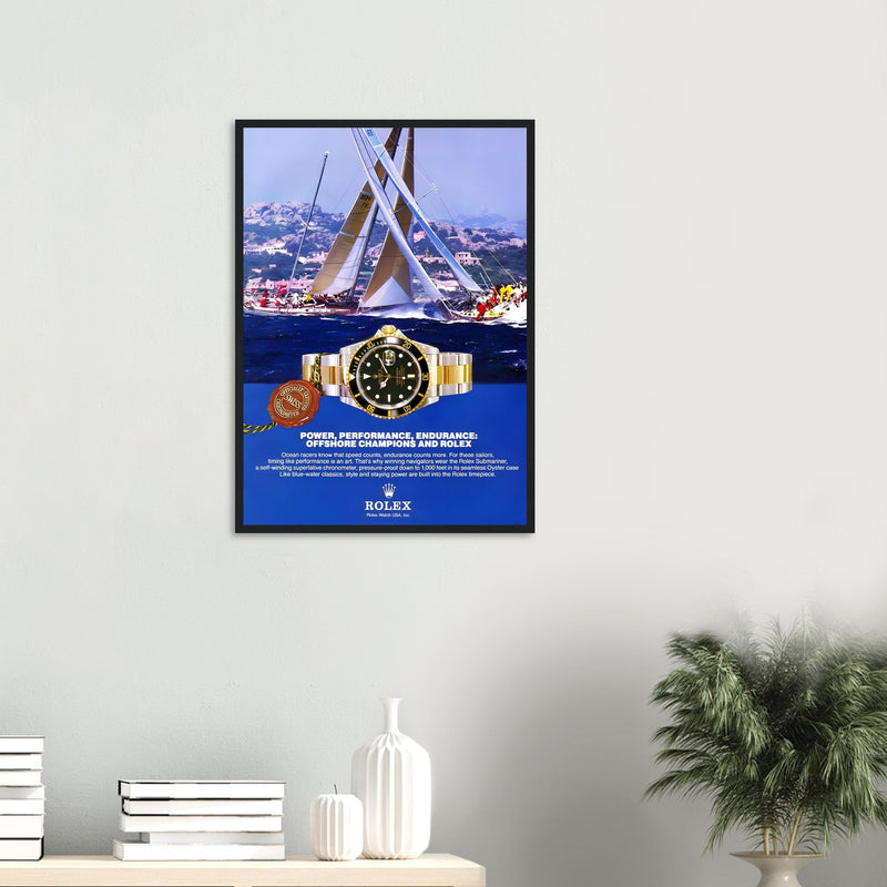 Rolex Submariner Offshore Champions Vintage Poster Ad