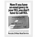 Porche 24 Road Assistance Vintage Poster Ad