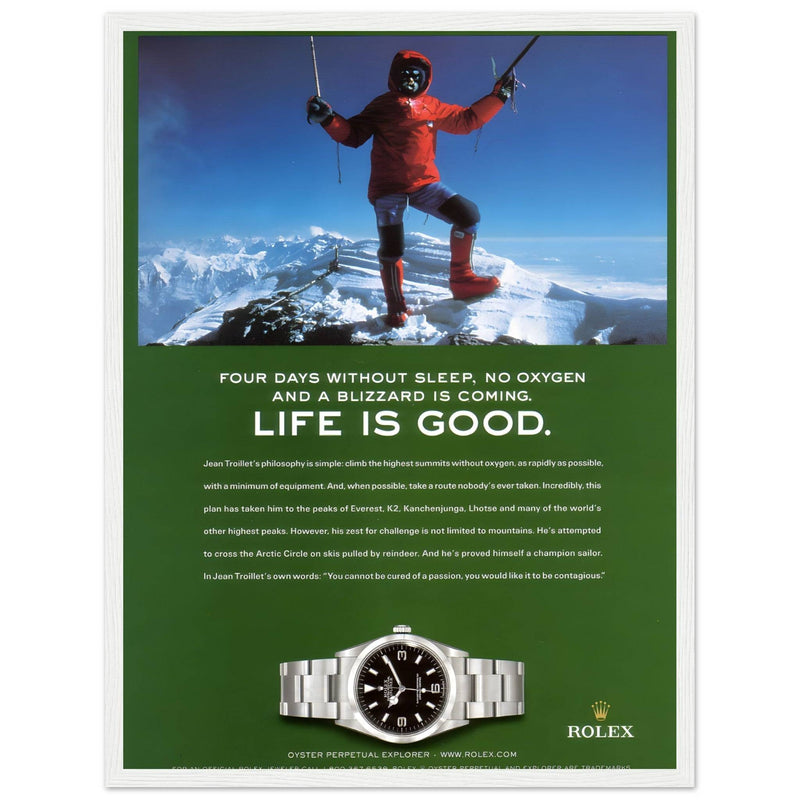 Rolex Life is Good Vintage Poster Ad