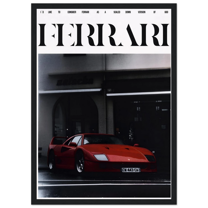 Ferrari Red Vintage Poster Ad