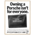 Porsche - It's not for everyone Vintage Poster Ad