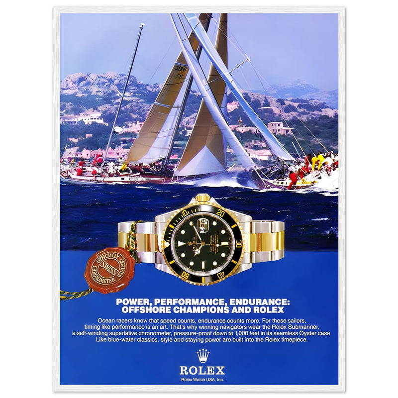 Rolex Submariner Offshore Champions Vintage Poster Ad