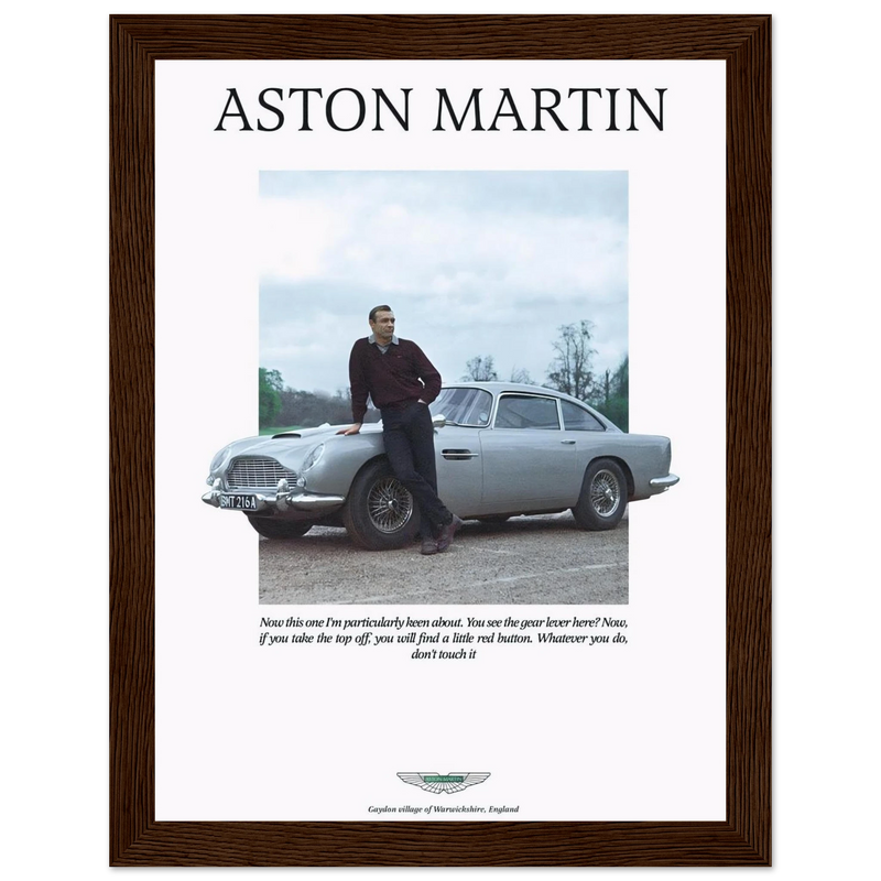 Aston Martin Vintage Poster Ad - 1964 James Bond Goldfinger