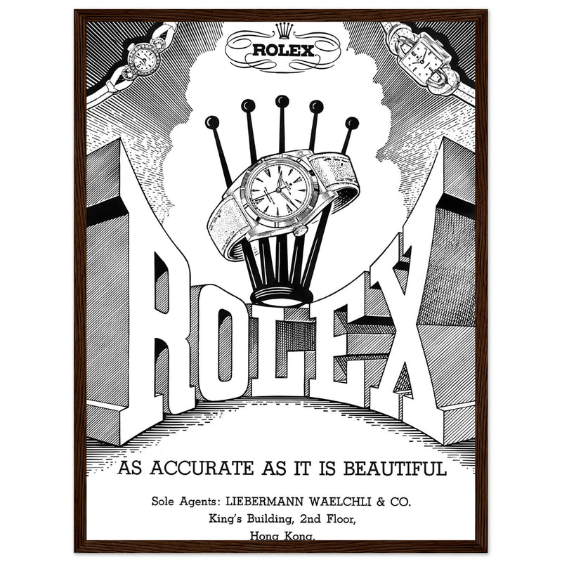 Rolex Hong Kong Jewellers Vintage Poster Ad