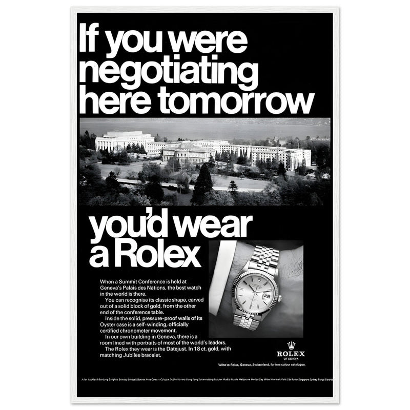 Rolex Datejust Geneva Vintage Poster Ad