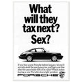 Porsche Tax Vintage Poster Ad