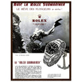 Avec La Rolex Submariner Vintage Poster Ad
