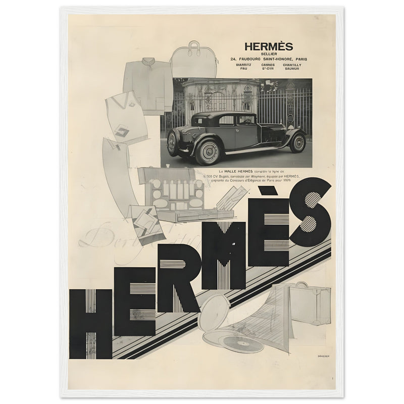 Hermes Fashion Vintage Poster Ad
