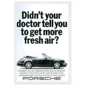 Porsche 911 Fresh Air Vintage Poster Ad