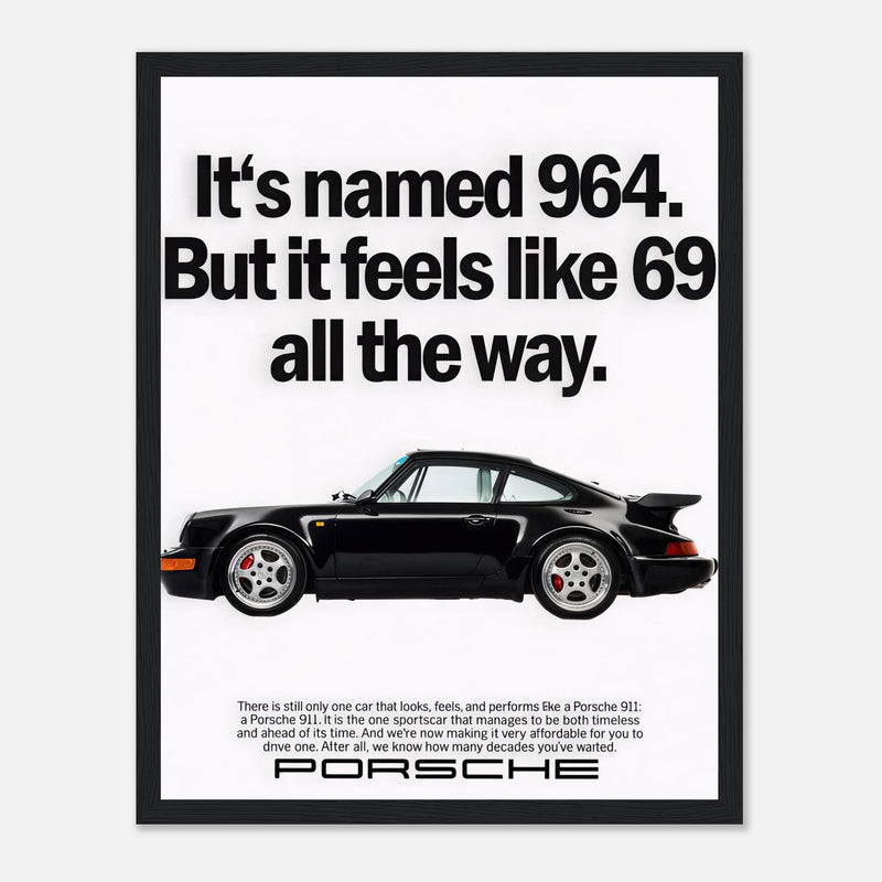 Porsche 964 - 69 Vintage Ad Poster