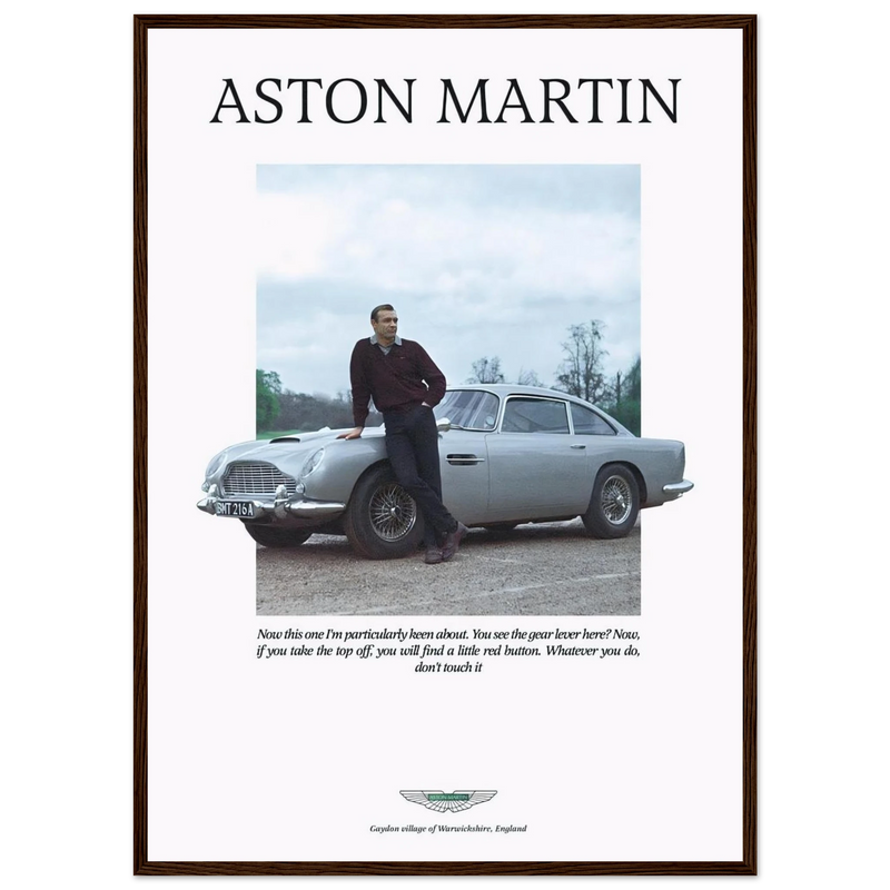 Aston Martin Vintage Poster Ad - 1964 James Bond Goldfinger