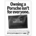 Porsche - It's not for everyone Vintage Poster Ad