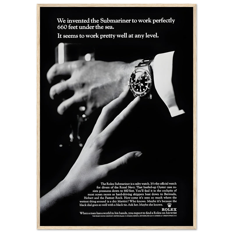 Rolex Submariner Any Level Vintage Poster Ad