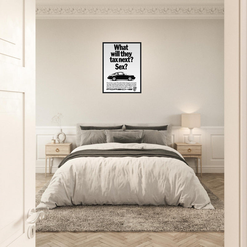 Porsche Tax Vintage Poster Ad