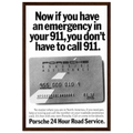 Porche 24 Road Assistance Vintage Poster Ad