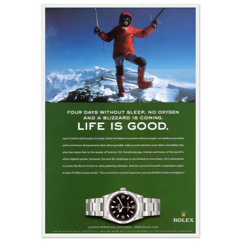 Rolex Life is Good Vintage Poster Ad